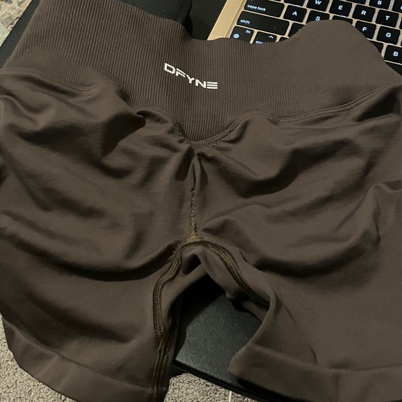 Dfyne umber defy 4.5” High-Waist Brown Bike Shorts - Picture 8 of 9